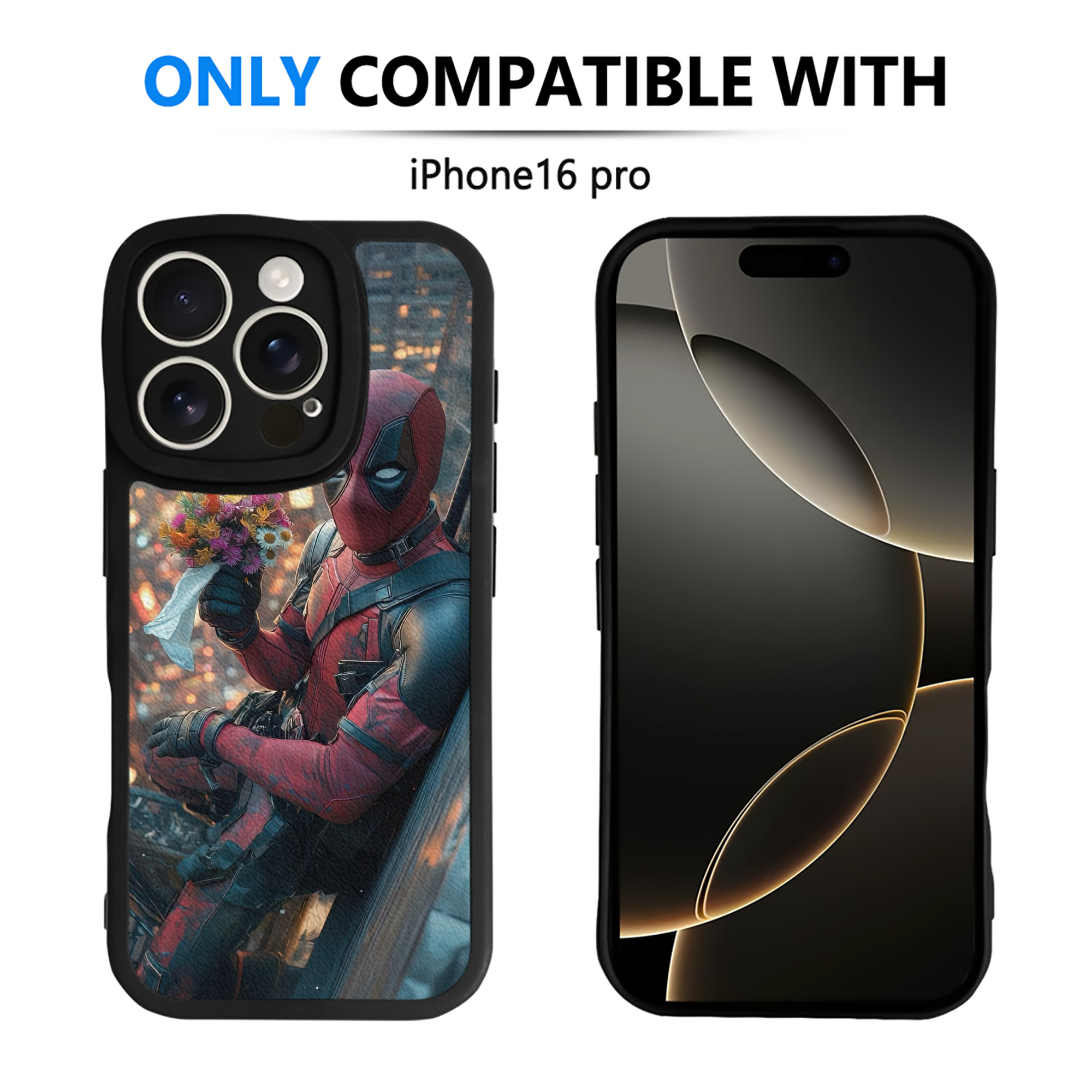 （画像用） Deadpool デッドプール 【iPhone 16シリーズ対応】シリコンスマホケース（レザー調） 材質：シリコン